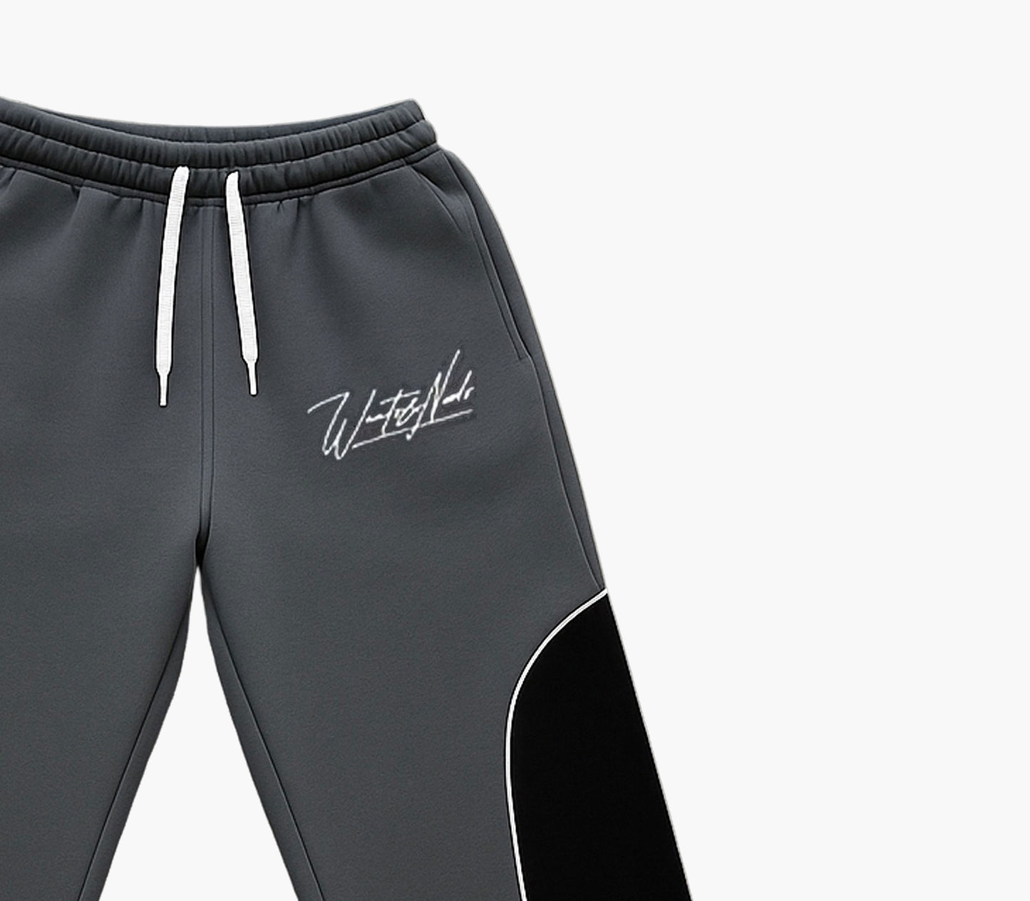 Y2K Street Style Joggers – Color Block Pants with Letter Embroidery & Drawstring Waist