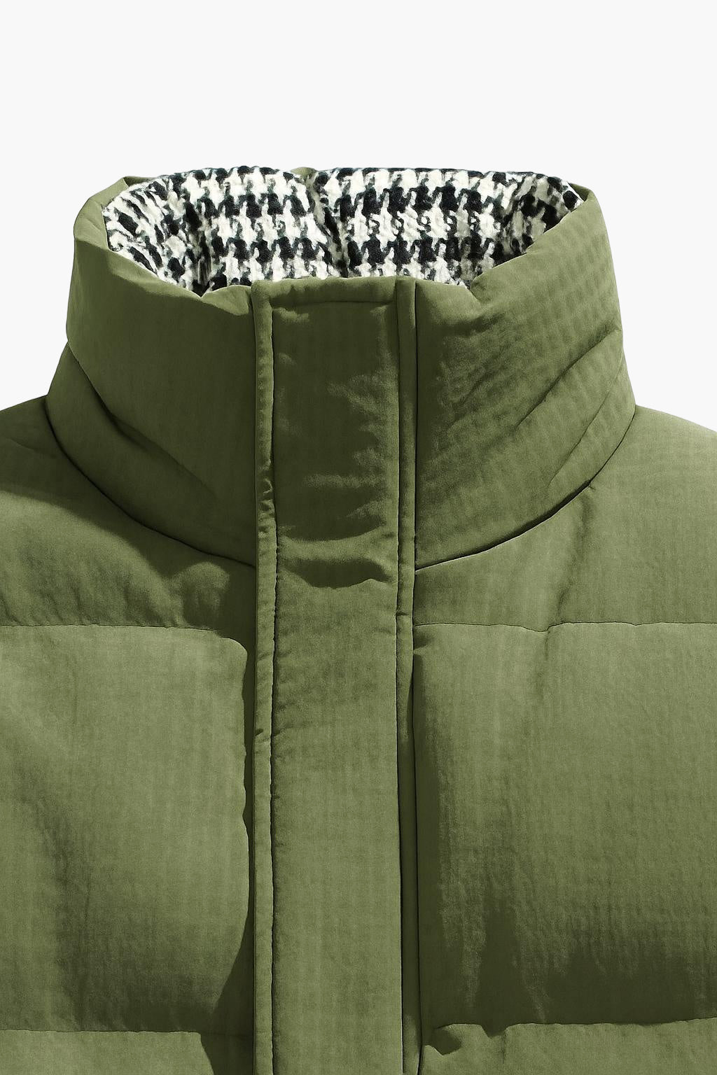 Men’s Insulated Winter Jacket – Zip-Up Stand Collar Design