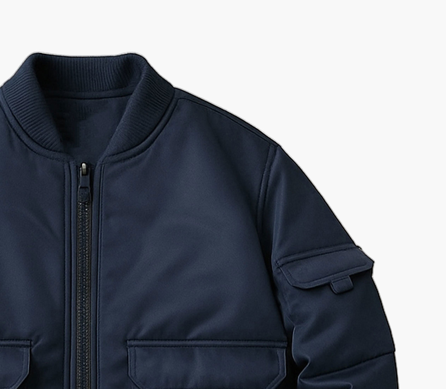 Men’s Heavy-Duty Bomber Jacket – Multi-Pocket Flight Style Outerwear