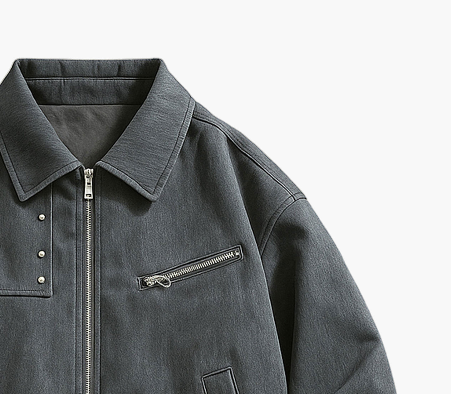 Men’s Vintage Bomber Jacket – Beige Faux Leather Motorcycle Style