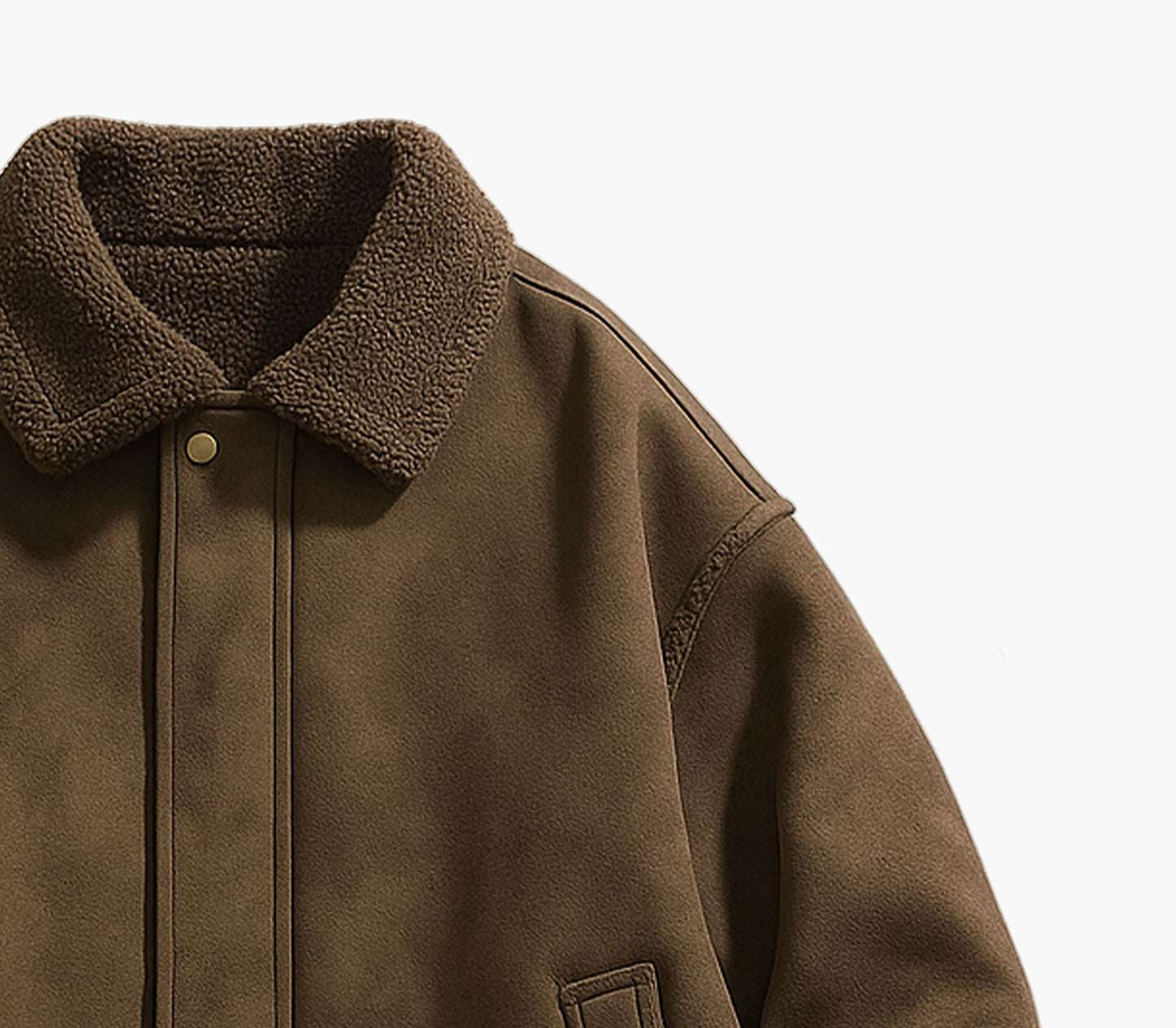 Men’s Thick Fleece Winter Jacket – Windproof Zip-Up Coat