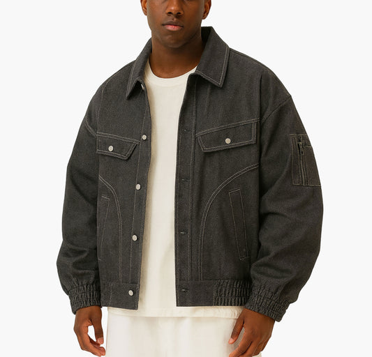 Men’s Vintage Bomber Jacket – Classic Streetwear Zip-Up