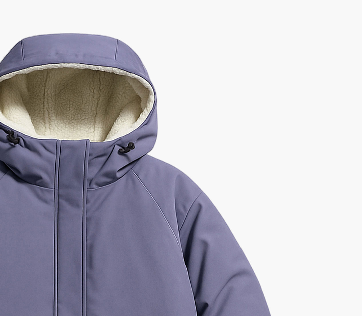 Unisex Reversible Hooded Jacket – White & Mint Green Colorblock Winter Coat