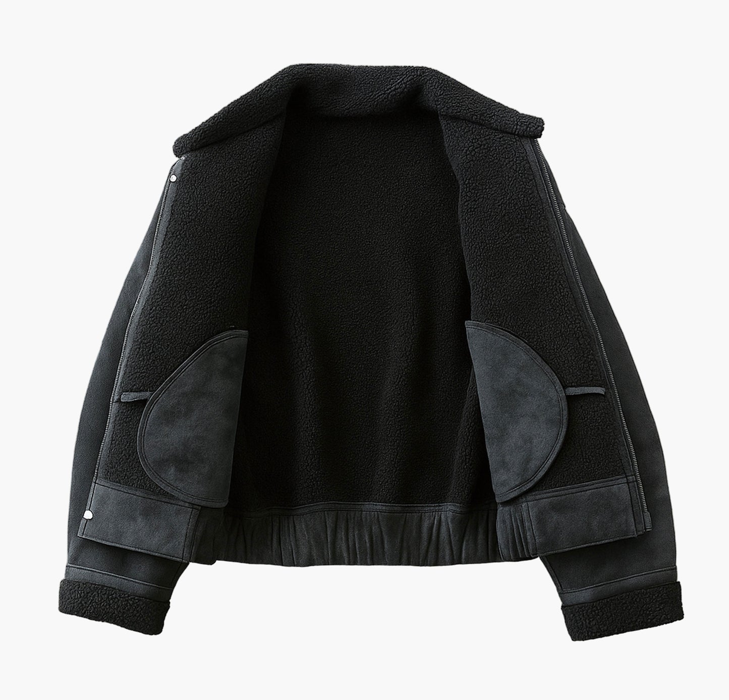 Men’s Fleece Winter Jacket – Windproof Thick Zip-Up Coat