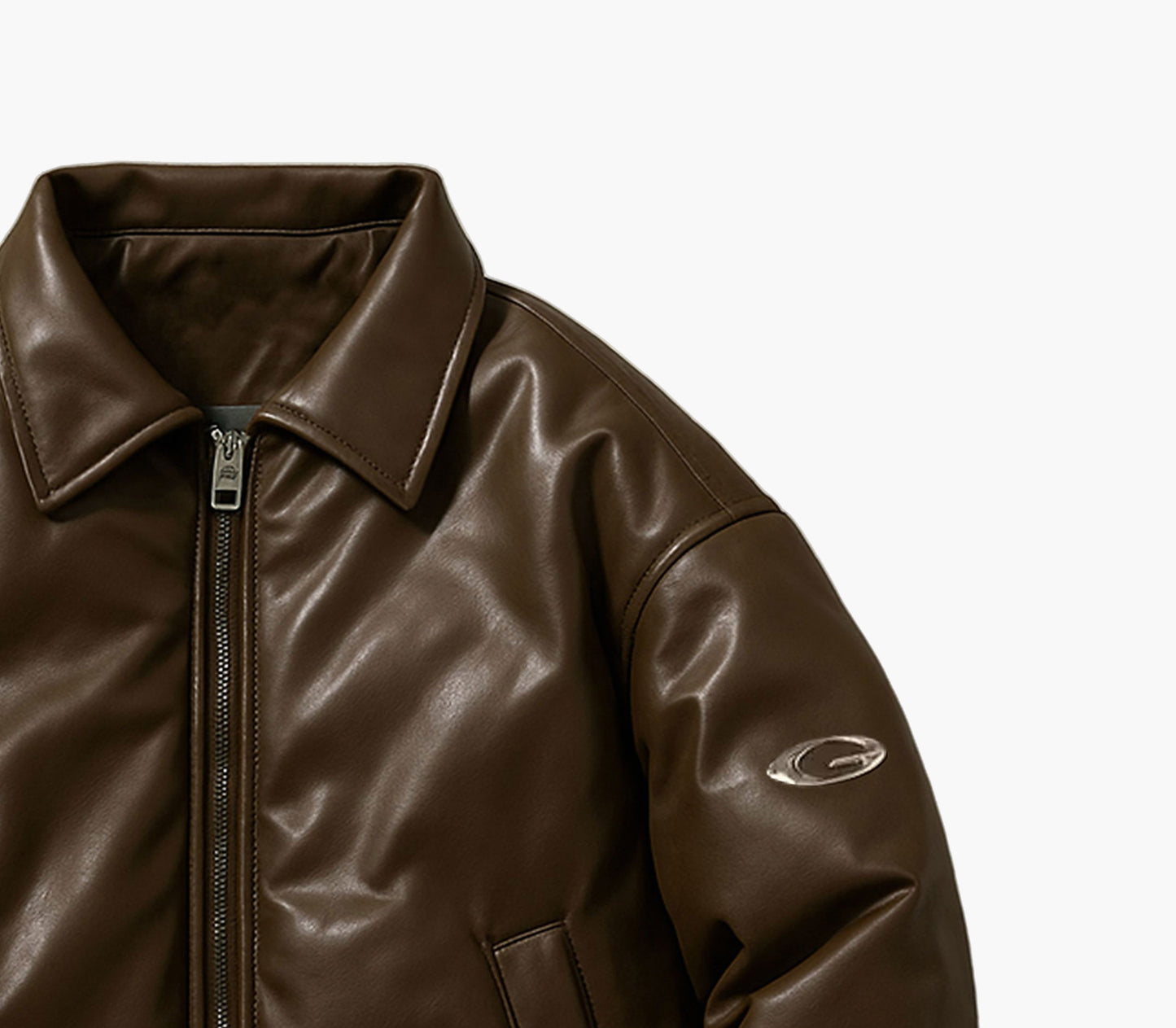 Unisex Glossy Puffer Jacket – Thick Winter Down Coat with Zipper & Pockets