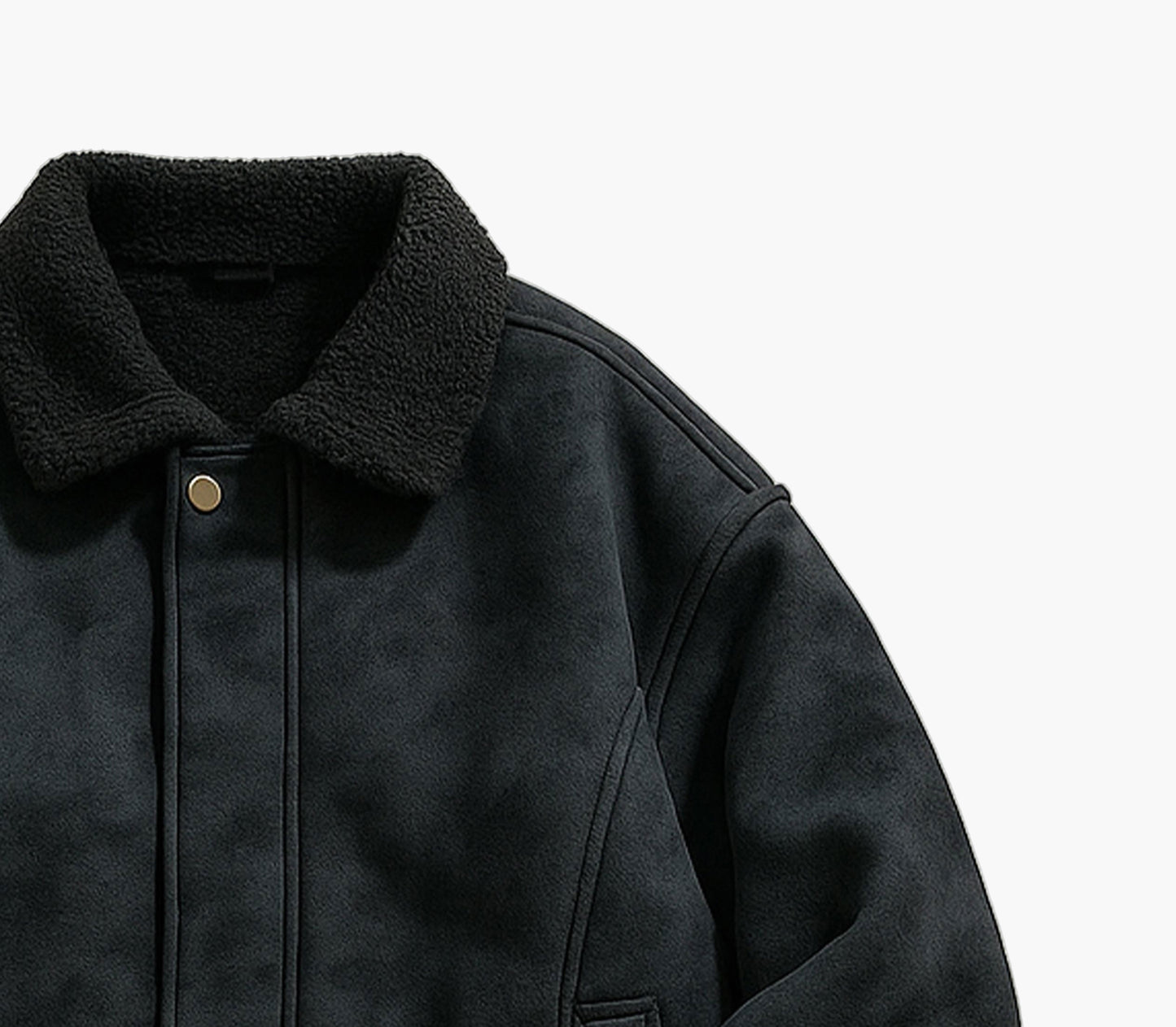 Men’s Fleece Winter Jacket – Windproof Thick Zip-Up Coat