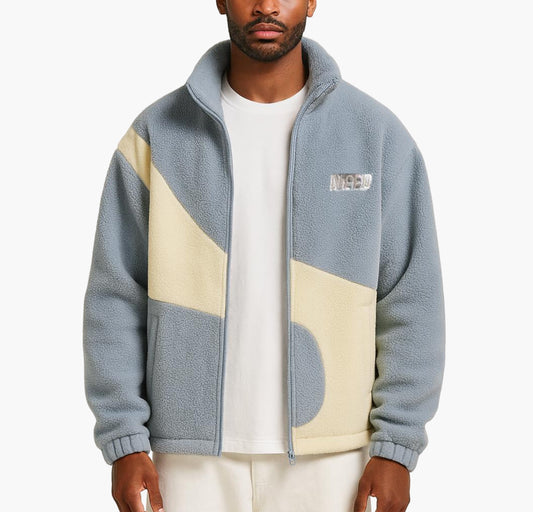 Men’s Loose Fit Stand Collar Jacket – Full-Zip Hooded Urban Spring/Fall Coat