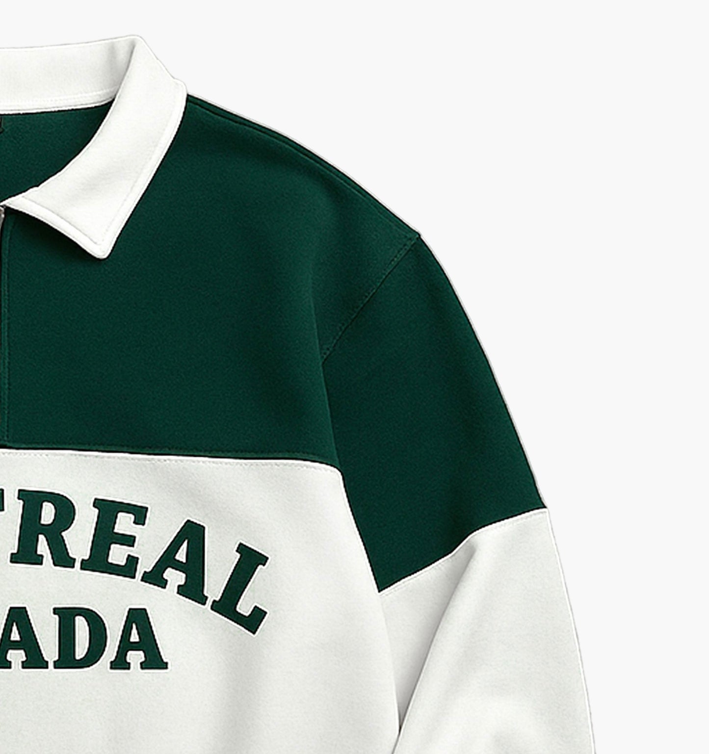 Men’s Ombre Green to White Sweatshirt – “Montreal Canada” Print Casual Pullover