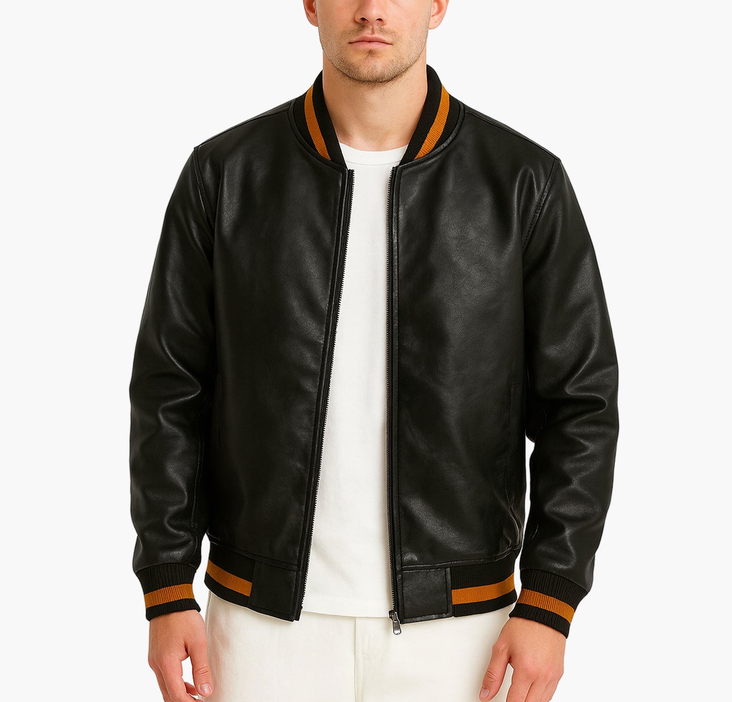 Men’s Motorcycle Jacket – Embroidered Riding Coat