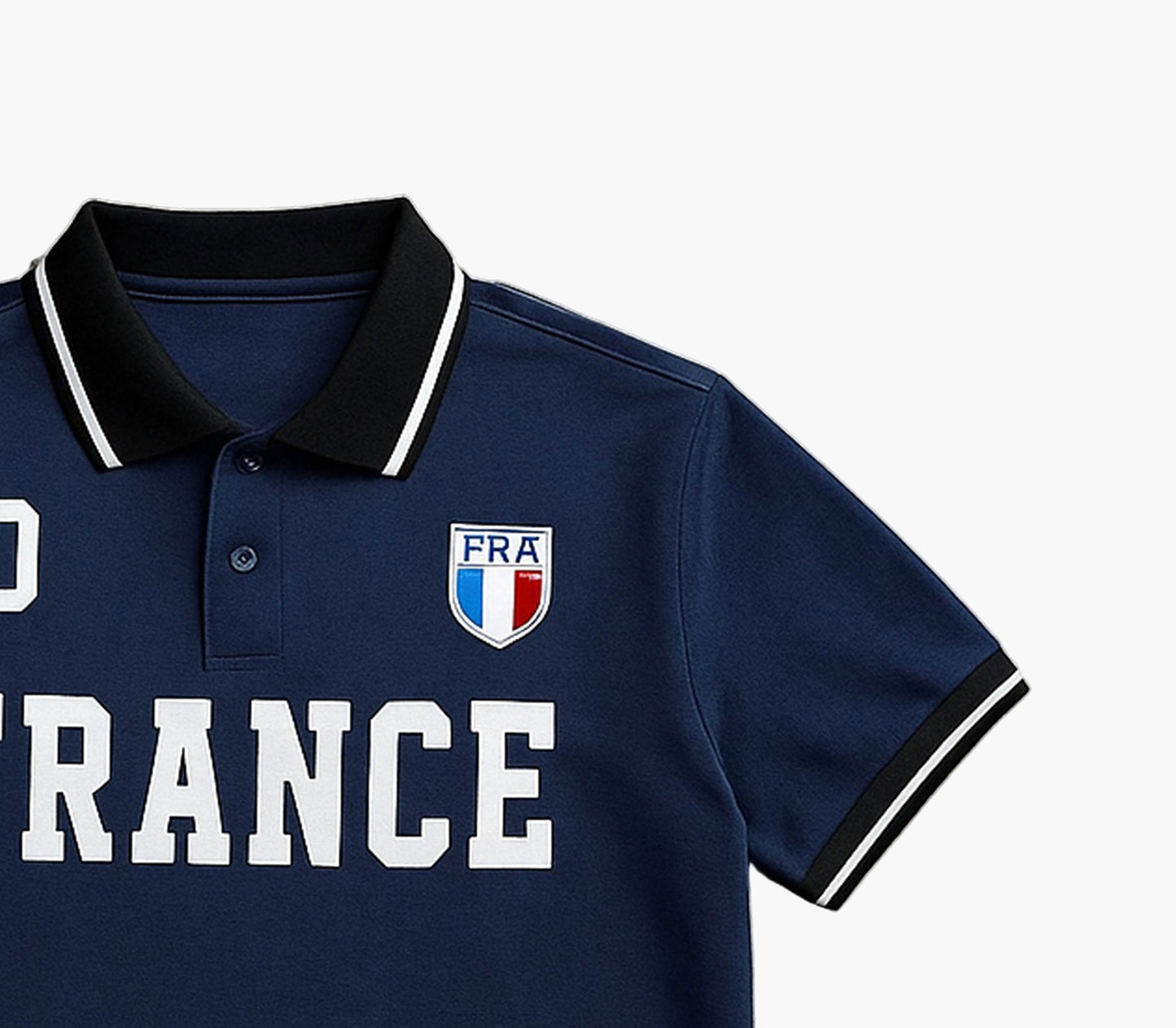 Men’s Khaki “FRANCE” Polo Shirt – Short Sleeve Golf Top