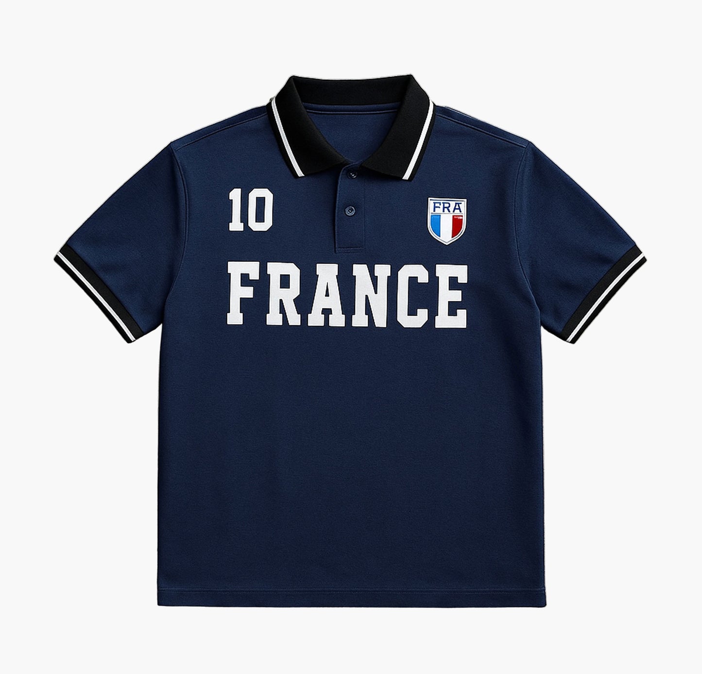 Men’s Khaki “FRANCE” Polo Shirt – Short Sleeve Golf Top