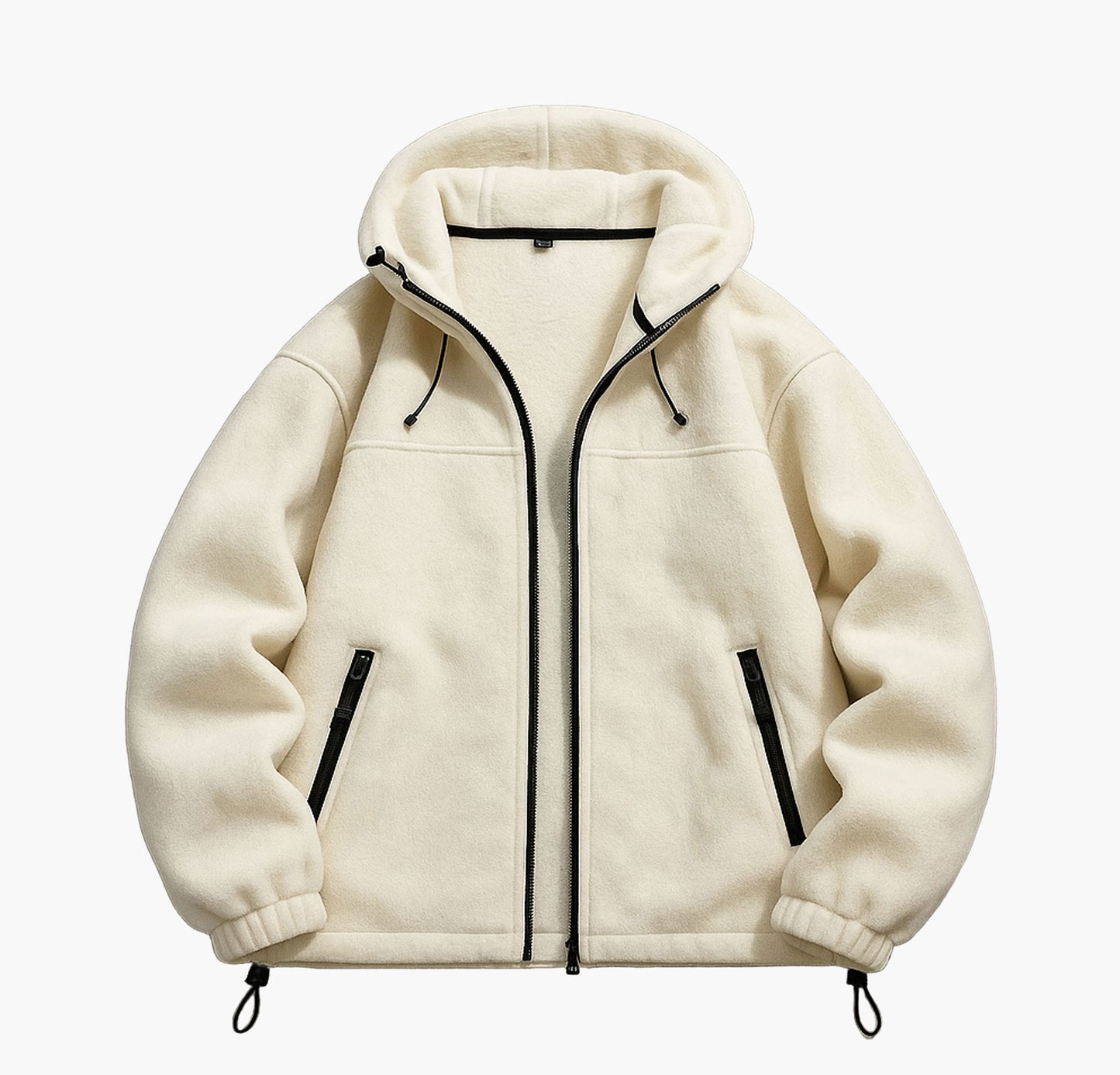 Men’s Heavy-Duty Hooded Jacket – Thermal Full-Zip Winter Coat