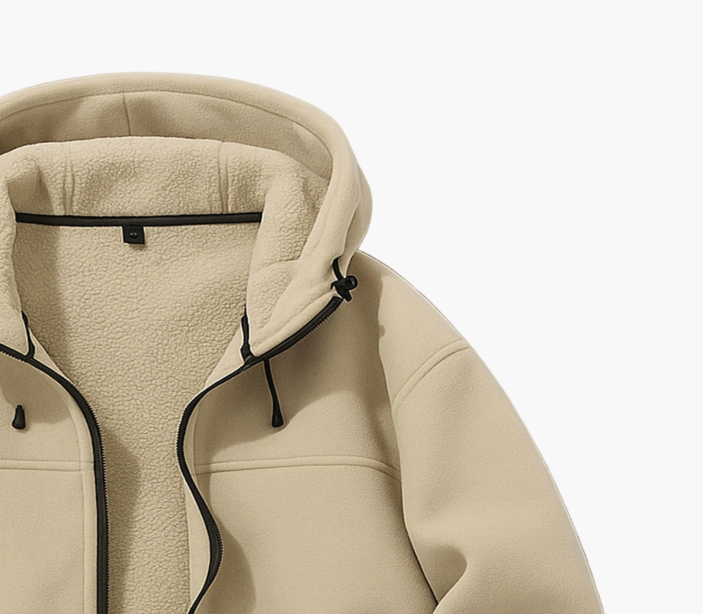 Men’s Heavy-Duty Hooded Jacket – Insulated Full-Zip Winter Coat