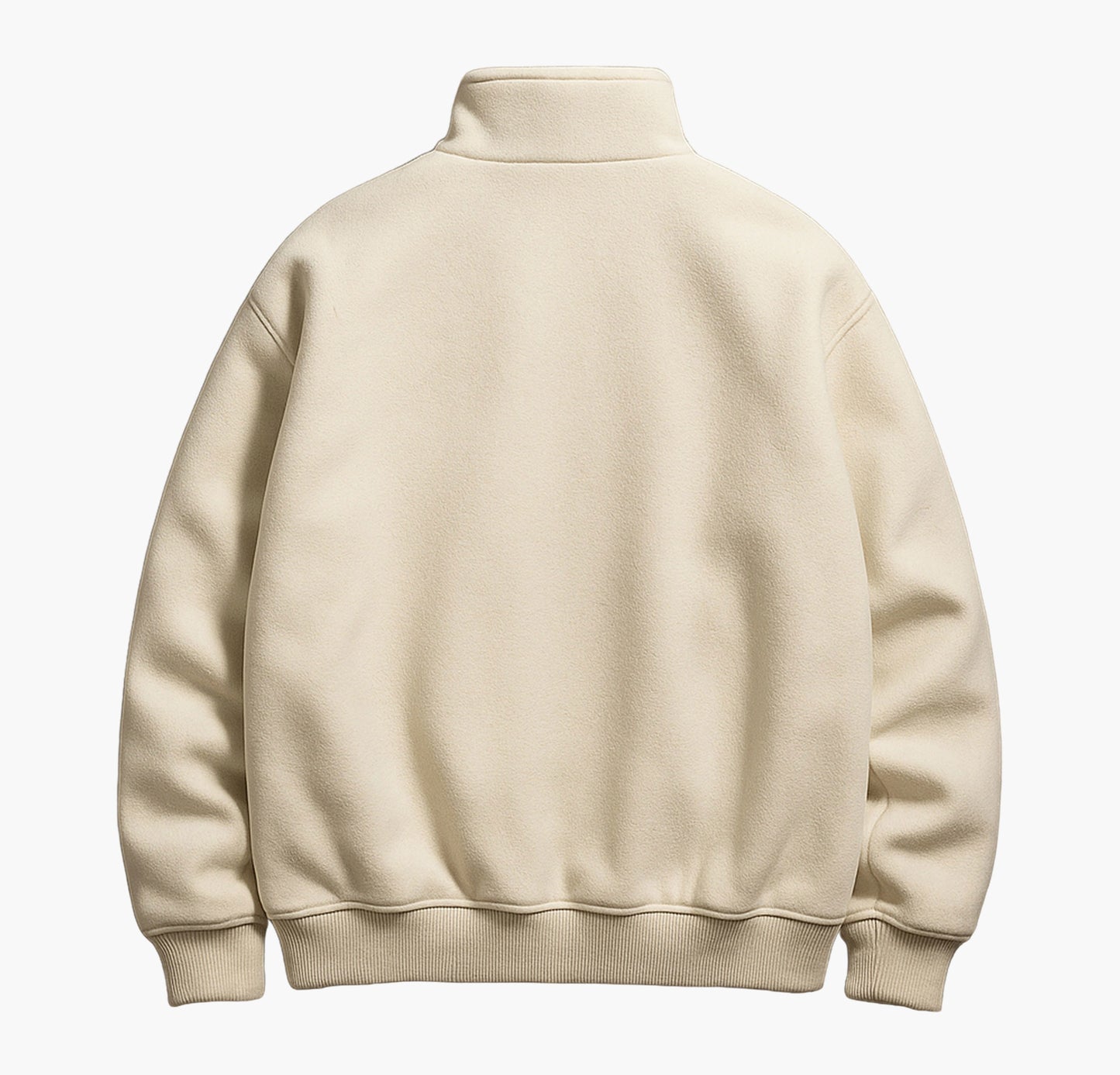 Men’s Oversized Half-Zip Sweatshirt – Thick Knit Casual Pullover