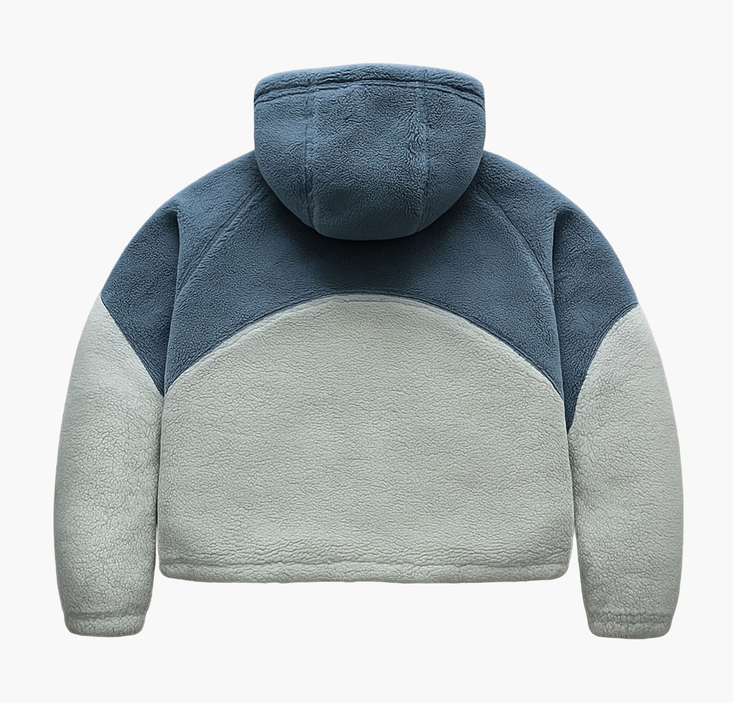 Men’s Color Block Hooded Jacket – Zip-Up Casual Winter Coat