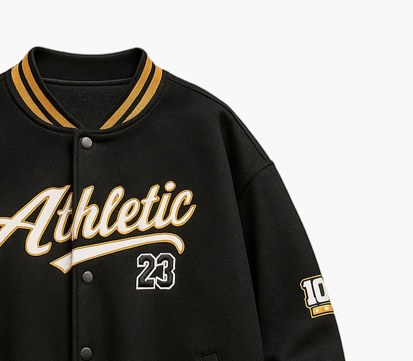 Men’s Casual Baseball Jacket – Sporty Letter Print Varsity Coat