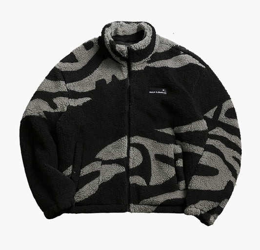 Unisex Oversized Fleece Jacket – Thick Full-Zip Winter Coat