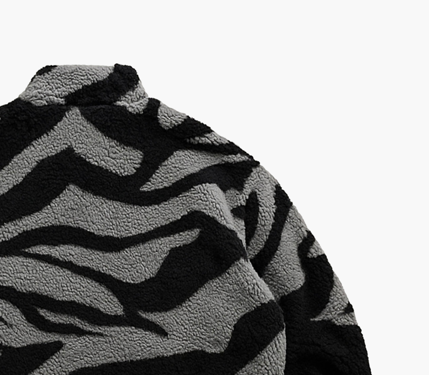 Unisex Oversized Fleece Jacket – Thick Full-Zip Winter Coat