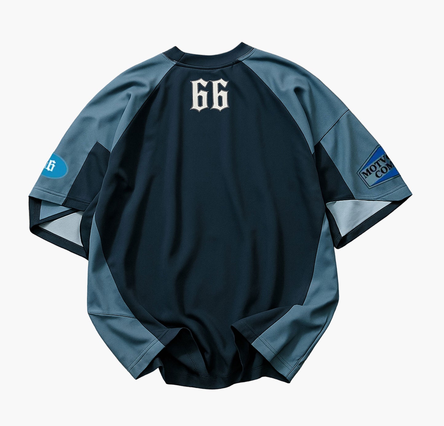 Men’s Heavyweight T-Shirt – Bold 3D “66” Print Crewneck Tee