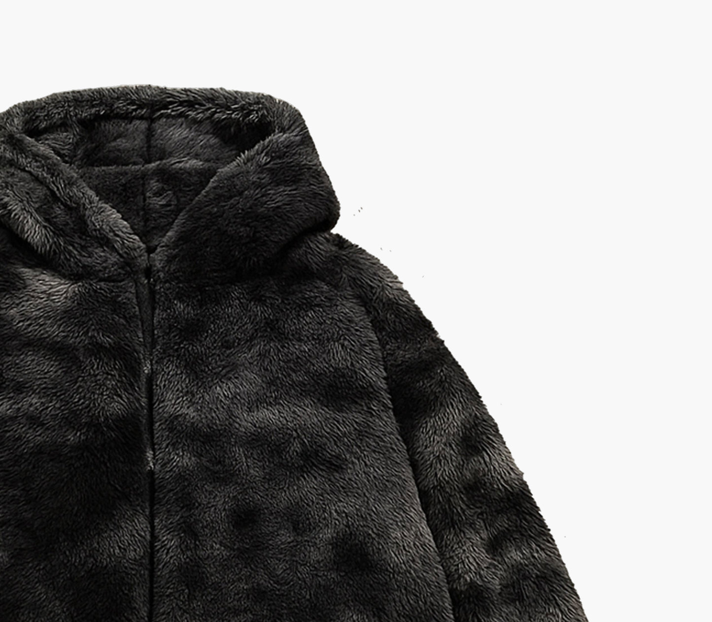 Men’s Tie-Dye Fleece Jacket – Full-Zip Hooded Winter Coat