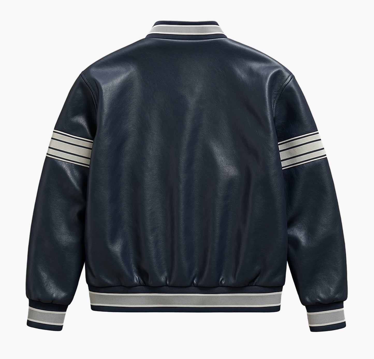 Men’s Retro Baseball Jacket – New York Letter Varsity Zip-Up Coat