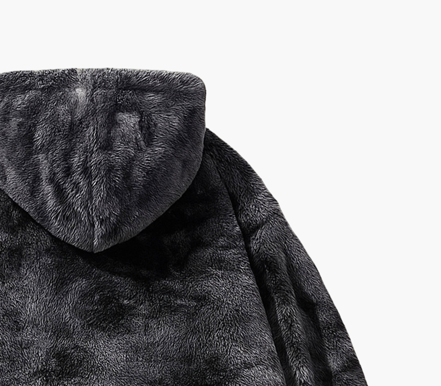 Men’s Tie-Dye Fleece Jacket – Full-Zip Hooded Winter Coat