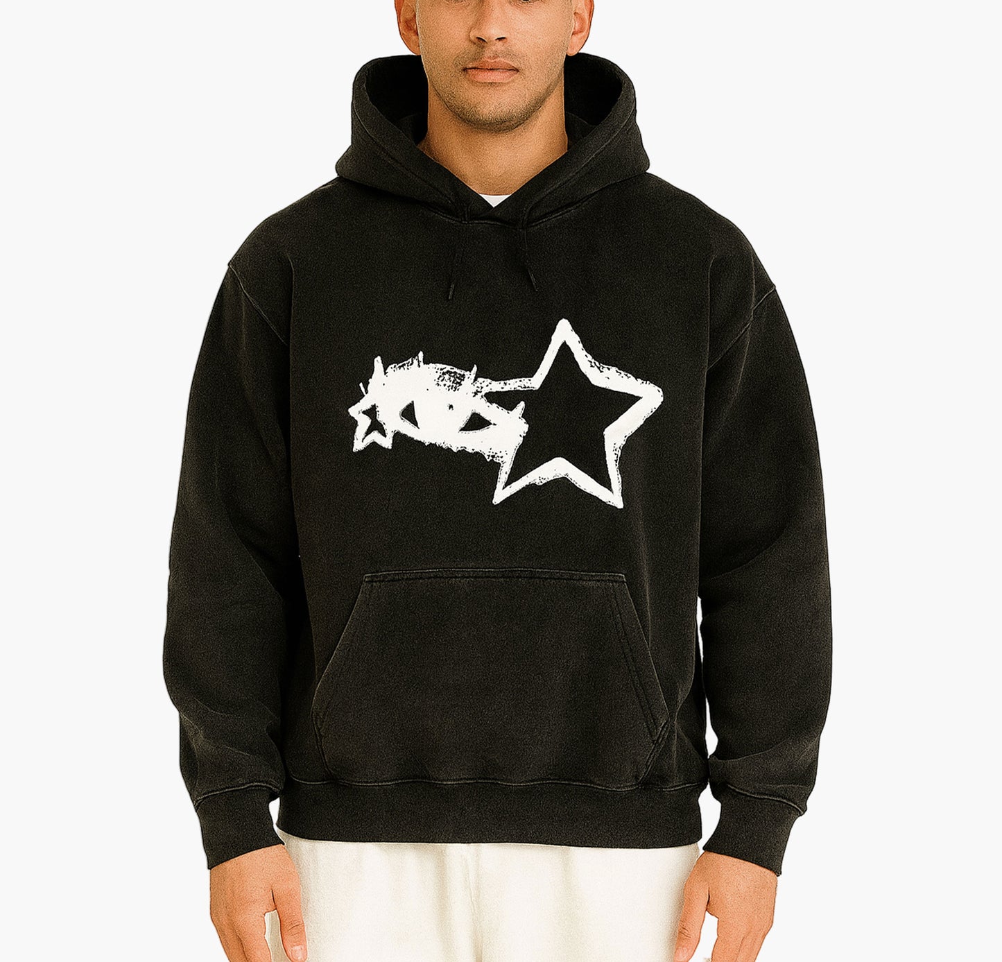 Women’s Vintage Star Print Sweatshirt – Oversized Retro Pullover