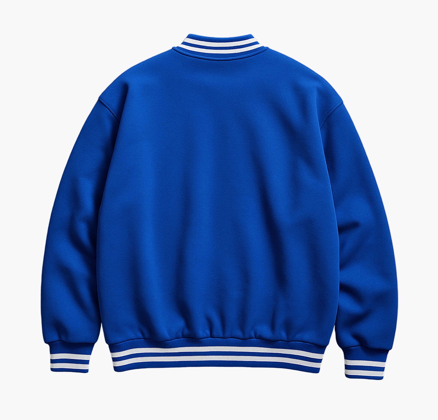 Men’s Casual Baseball Jacket – Letter Print Snap-Up Coat