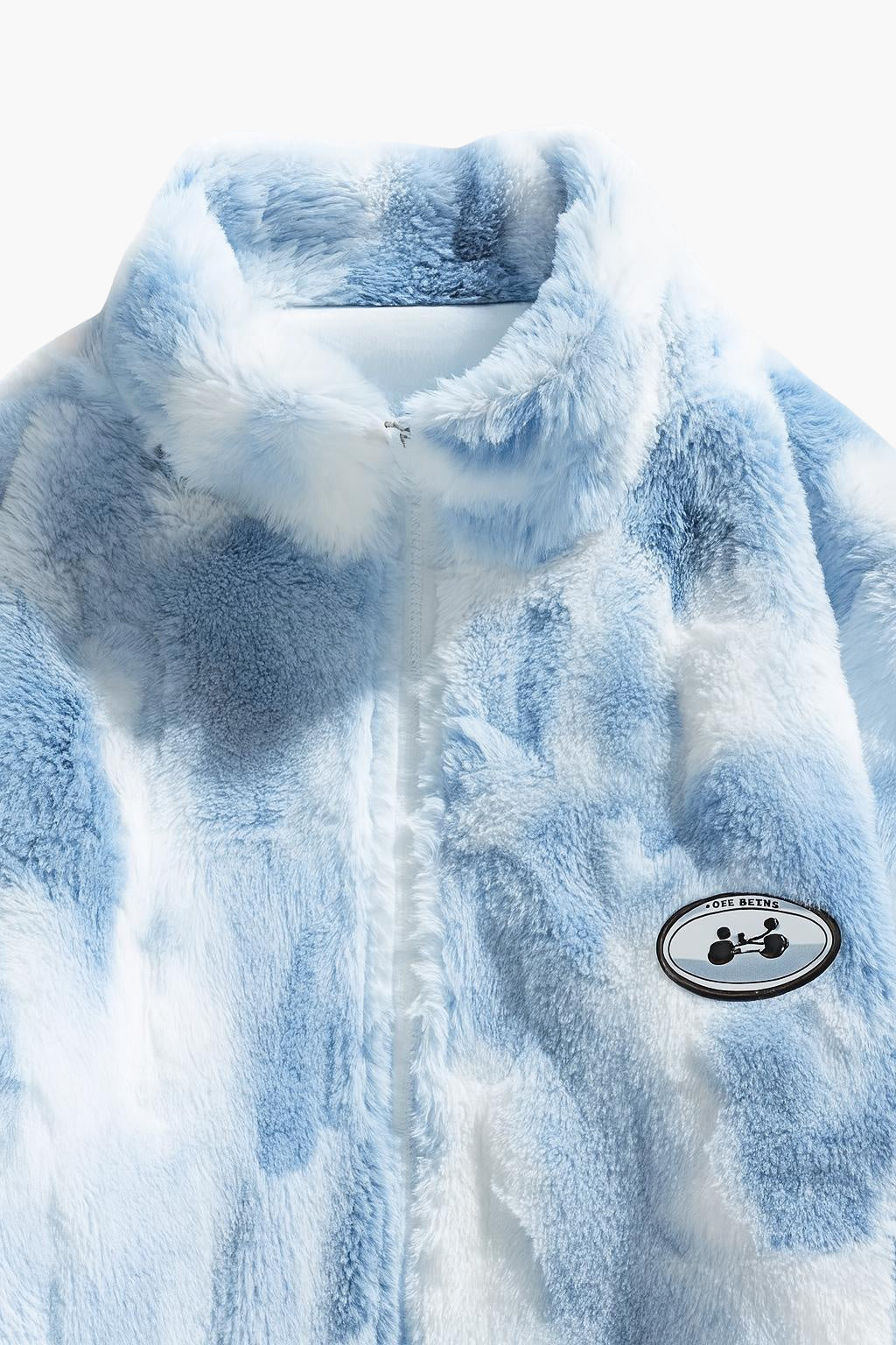 Men’s Plush Faux Fur Jacket – Oversized Winter Zip-Up Coat