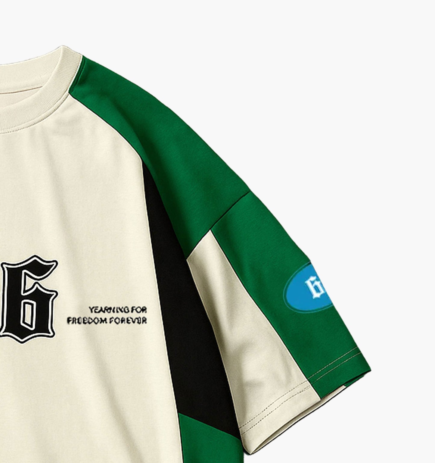 Men’s Heavyweight T-Shirt – 3D “66” Print Crewneck Casual Tee