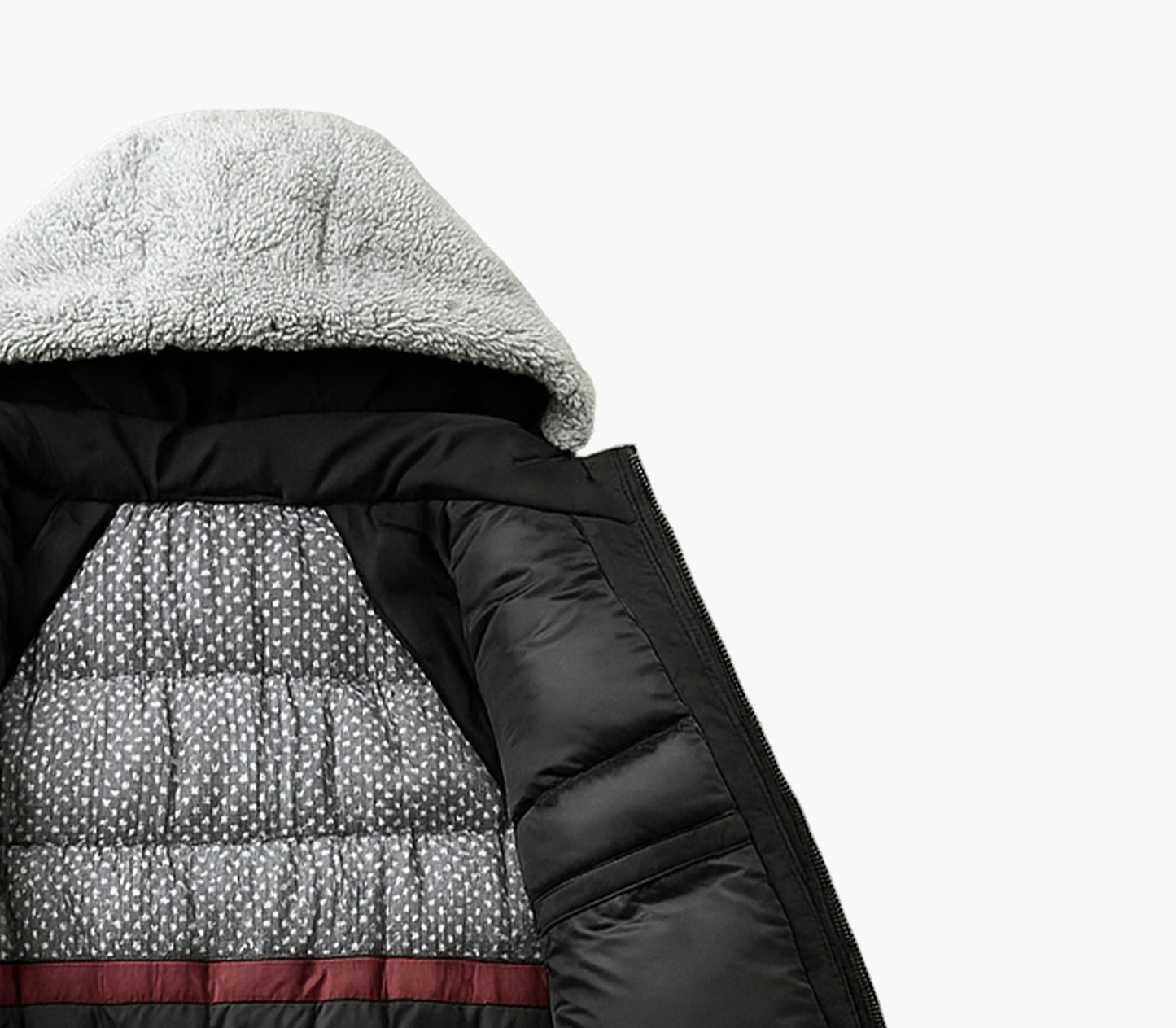 Men’s Hooded Fleece Jacket – Loose Fit Zip-Up Casual Coat