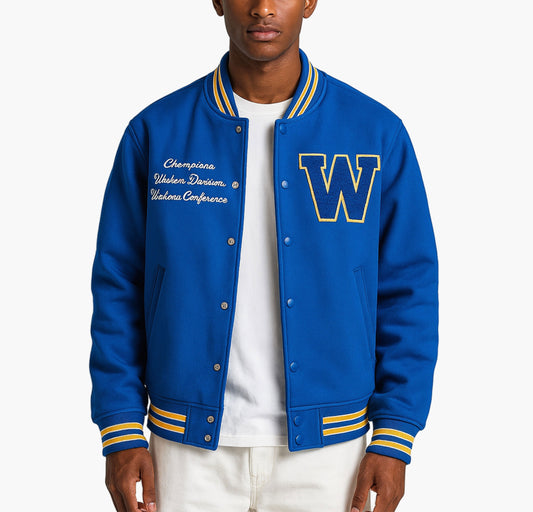 Men’s Heavy-Duty Varsity Jacket – Letter Patch Baseball Coat