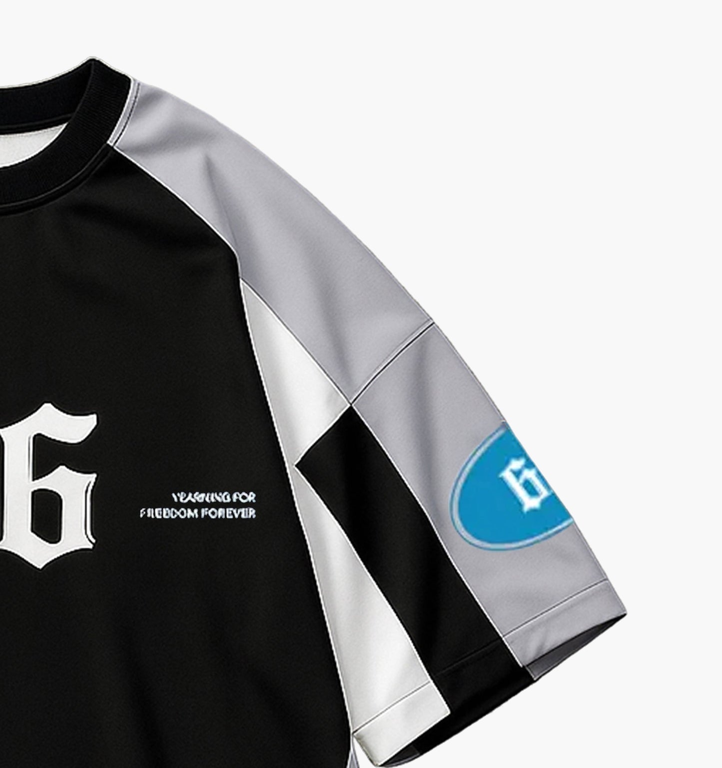 Men’s Heavyweight T-Shirt – Bold 3D “66” Graphic Crewneck Tee