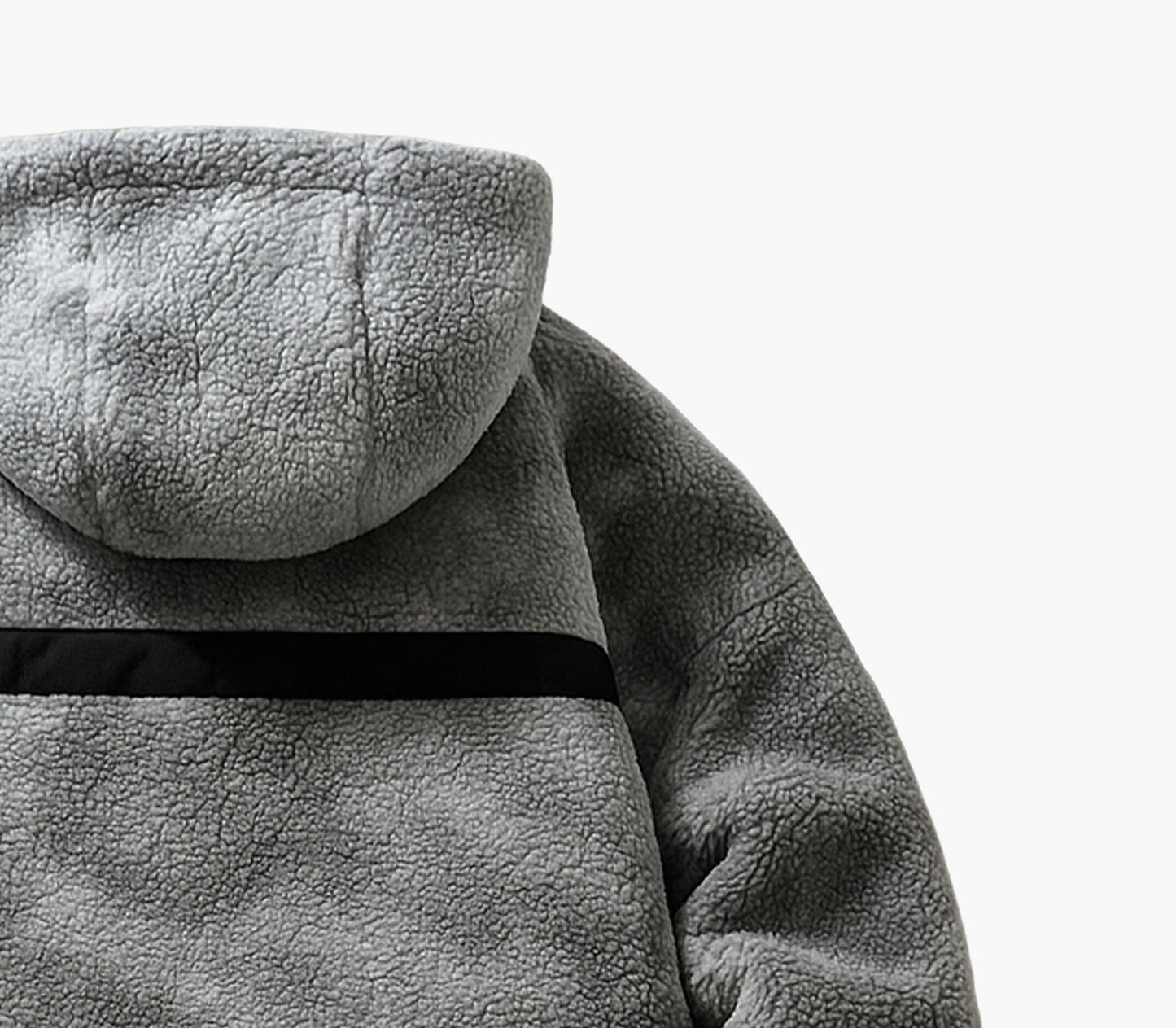 Men’s Hooded Fleece Jacket – Loose Fit Zip-Up Casual Coat