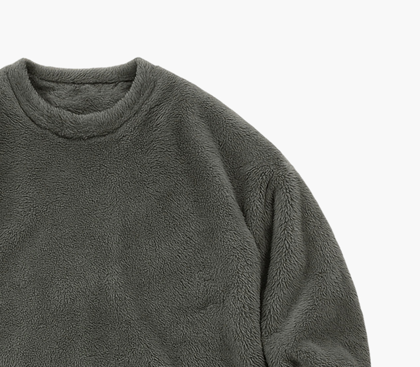 Men’s Plush Fleece Sweatshirt – Warm Crew Neck Pullover