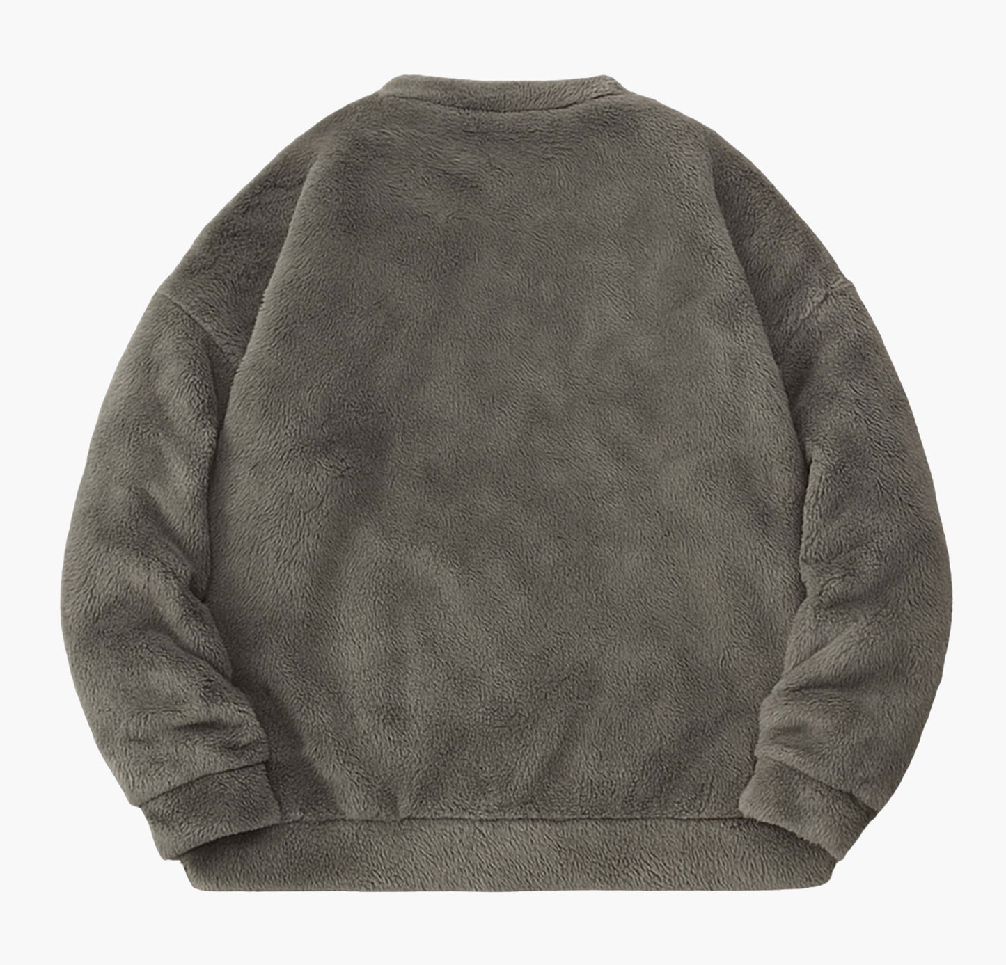 Men’s Plush Fleece Sweatshirt – Warm Crew Neck Pullover