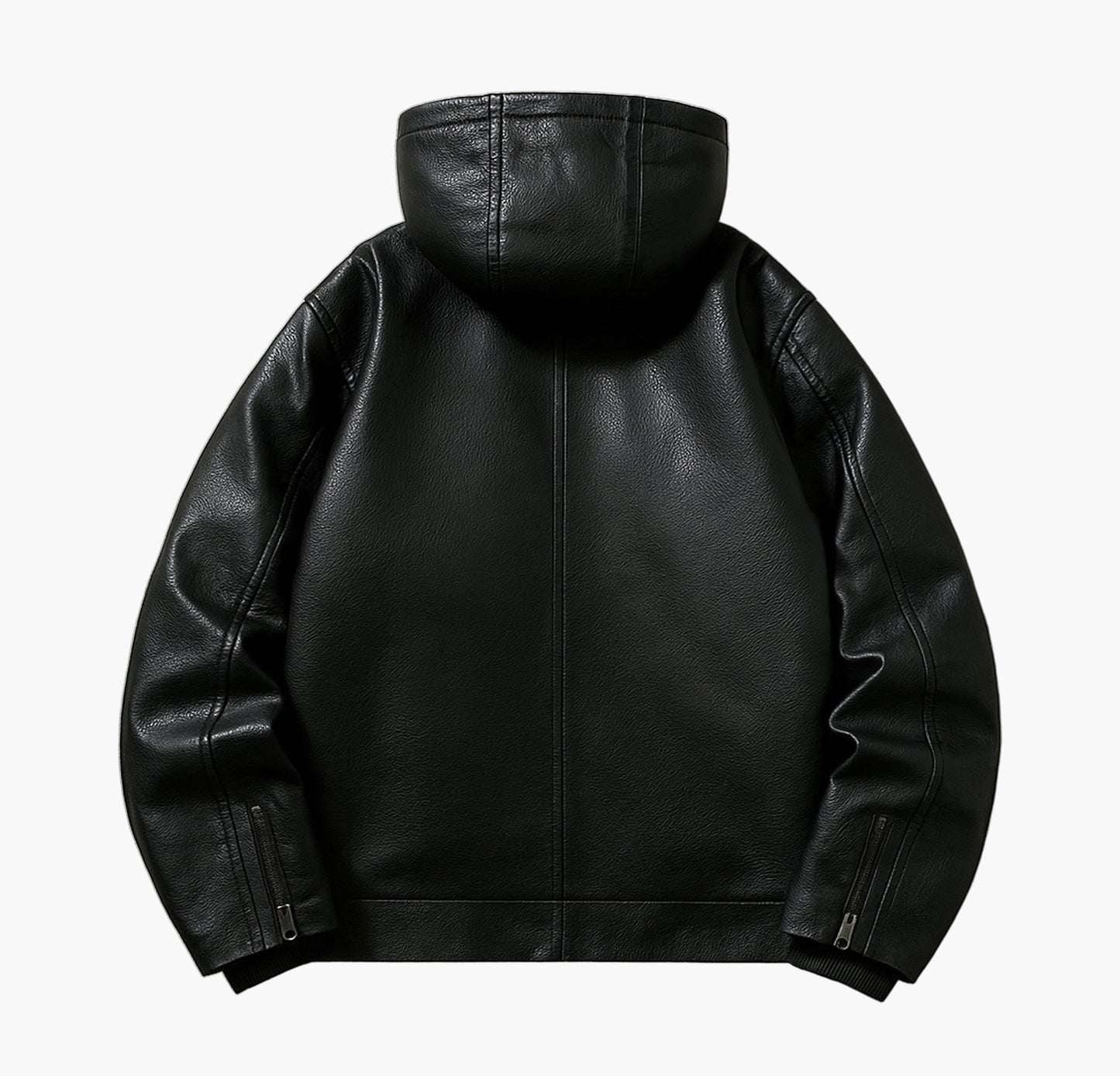 Men’s PU Leather Motorcycle Jacket – Fleece-Lined Winter Coat