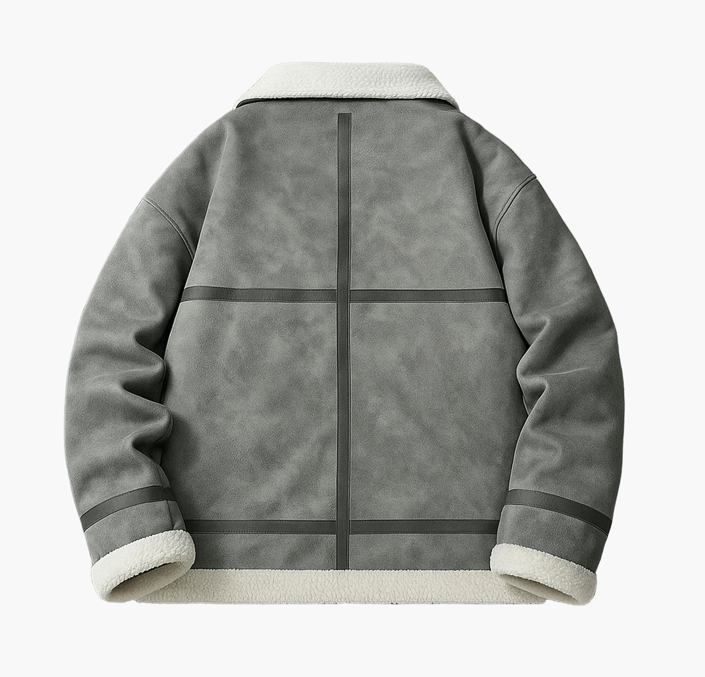 Men’s Faux Fur-Lined Bomber Jacket – Trendy Winter Streetwear