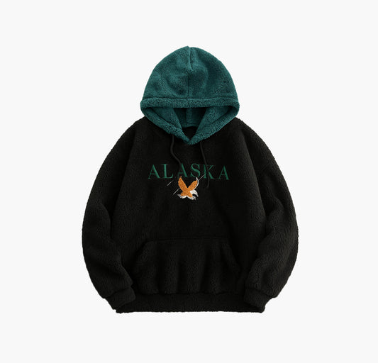 Men’s Casual Hoodie – Letter Patch Embroidered