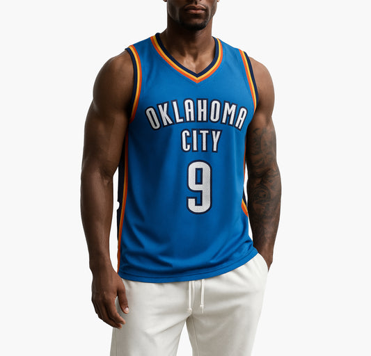 Blue Retro Basketball Jersey
