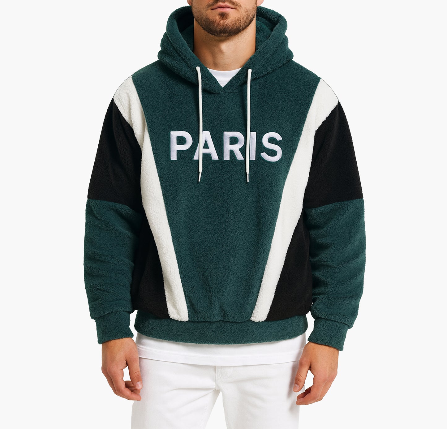 Men’s Plush Hoodie Embroidered Logo
