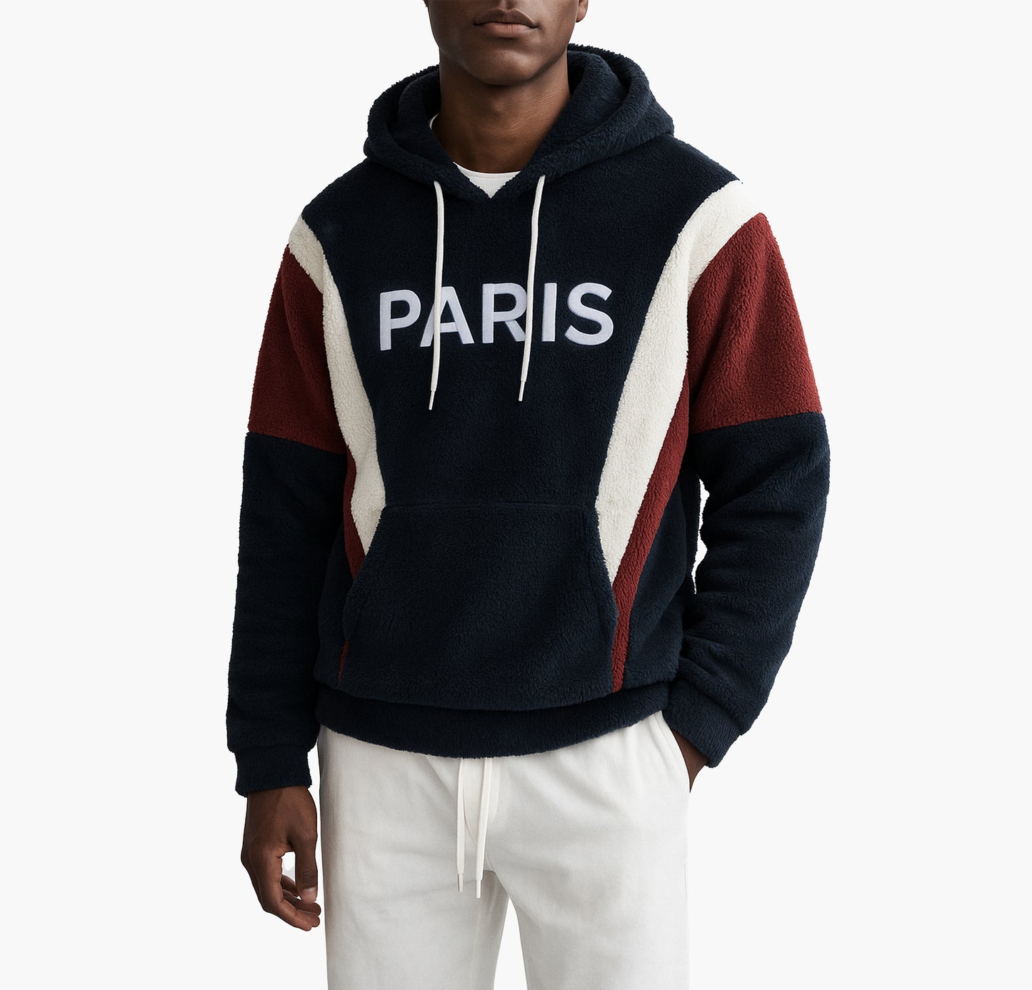 Men’s Plush Hoodie Embroidered Logo